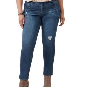 Democracy "Absolution Distressed Blue Girlfriend Jeans Plus Size 24W Comfortable